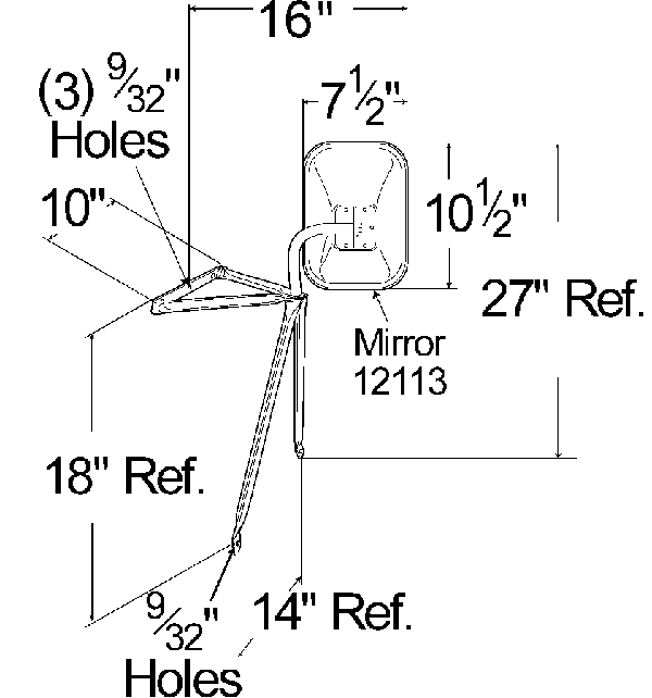 Grote Industries - 28323-5 – Super Tripod-Mount Mirror, Stainless Steel, Retail Pack