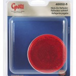 Round Stick-On Reflector, Red, Retail Pack