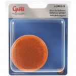 Round Stick-On Reflector, Yellow, Retail Pack