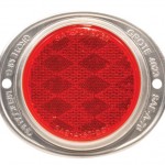 Aluminum Two-Hole Mounting Reflector, Red