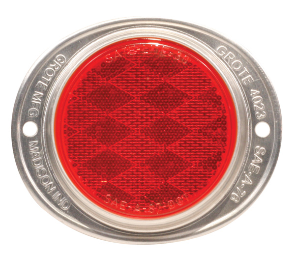 Grote Industries - 40192 – Steel Two-Hole Mounting Reflector, Red