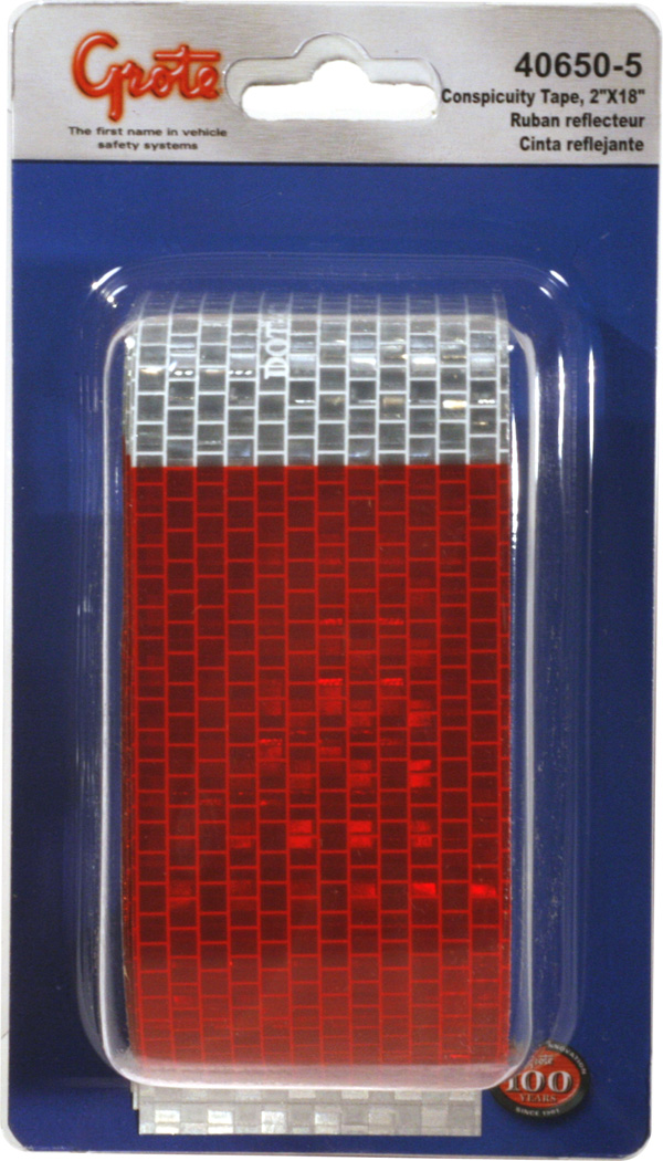 Grote Industries - 40650-5 – Conspicuity Tape, 2″ x 18″ (5) Strips, Retail Pack