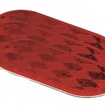 Oval Reflector, Red, Bulk Pack