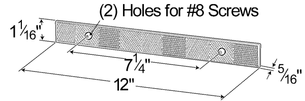 Grote Industries - 41121-3 – Reflective Strips, 12″ Strips, Silver, Bulk Pack
