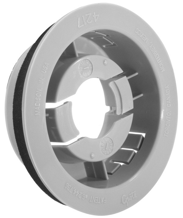 Grote Industries - 42170 – Snap-In Mounting Flange For 2 1/2″ Round Lights, Mounting Flange, Gray