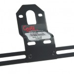 Universal Steel Offset License Plate Bracket, Black, Retail Pack
