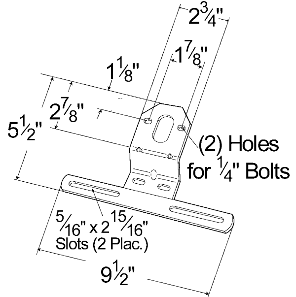 Grote Industries - 43022-5 – Universal Steel Offset License Plate Bracket, Black, Retail Pack
