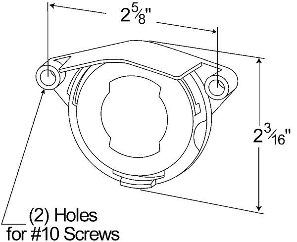 Grote Industries - 43040 – License Light Mounting Bracket, White