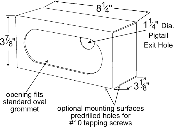 Grote Industries - 43100 – Mounting Bracket For Oval Lights, Black