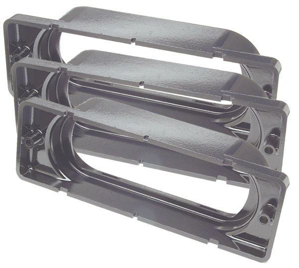 Grote Industries - 43172-3 – Mounting Bracket For 6″ Oval Lights, Black, Bulk Pack
