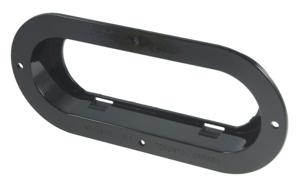 Grote Industries - 43222 – Theft-Resistant Mounting Flange For 6″ Oval Lights, Black