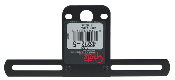 Grote Industries - 43272-5 – License Plate Bracket, Black, Retail Pack