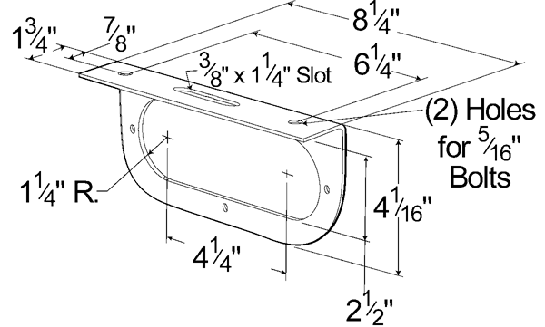 Grote Industries - 43362 – Mounting Bracket For 6″ Oval Lights, 90° Angle Bracket, Black