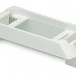 Rail-Mount Bracket For Small Rectangular Lights, White Kit (42131 + 67050)