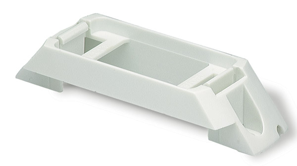 Grote Industries - 43370 – Rail-Mount Bracket For Small Rectangular Lights, White Kit (42131 + 67050)