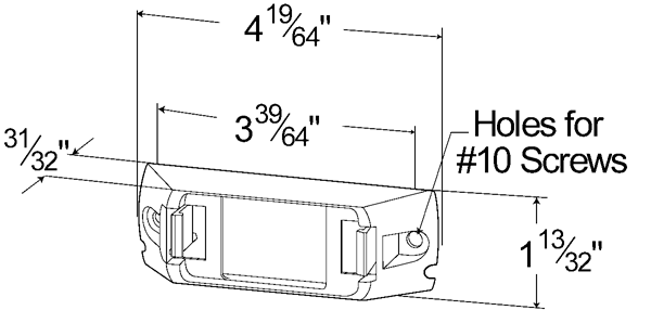 Grote Industries - 43380 – Header-Mount Bracket For Small Rectangular Lights, White Kit (42141 + 67050)