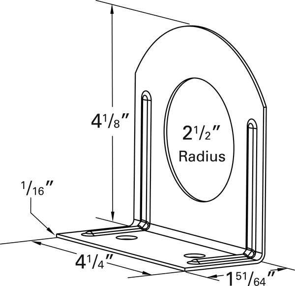 Grote Industries - 43532 – Mounting Bracket For 2″ & 2 1/2″ Round Lights, (2 5/16″ Hole)