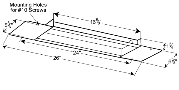 Grote Industries - 43540 – Recessed Fluorescent Light Pan, Recessed Pan