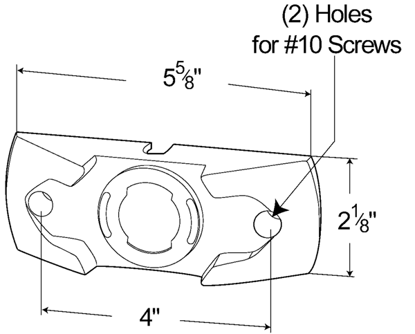 Grote Industries - 43690 – Twist-In Surface Mount Bracket, Gray