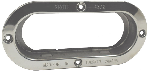 Grote Industries - 43723 – Theft-Resistant Mounting Flange For 6″ Oval Lights, Steel