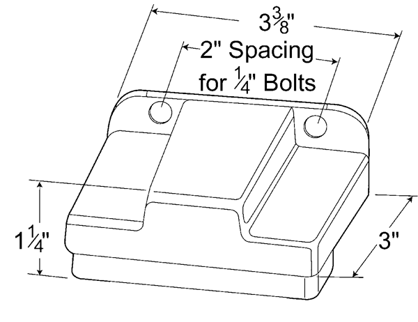 Grote Industries - 43830 – License Light Mounting Bracket, Gray