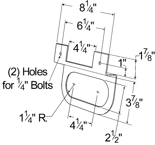 Grote Industries - 43952 – “Z” Mounting Bracket For Oval Light, Black