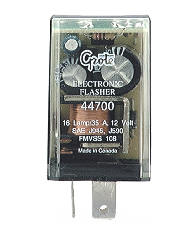 Grote 2A-35A 2-Pin Square Flasher Smoke 44690