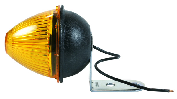 Grote Industries - 45023 – Beehive Clearance Marker Light with Fixed-Angle Mounting Bracket, Yellow