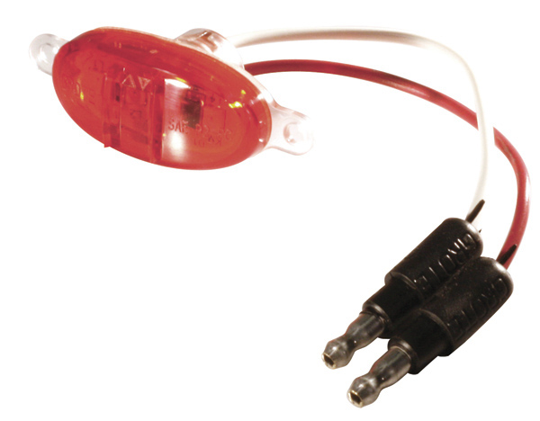 Grote Industries - 45282 – MicroNova® LED Clearance Marker Light, PC Rated, w/out Chrome Bezel, Red
