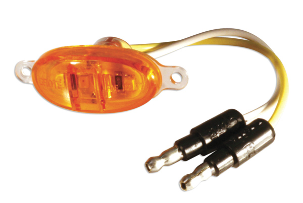 Grote Industries - 45283 – MicroNova® LED Clearance Marker Light, PC Rated, w/out Chrome Bezel, Yellow