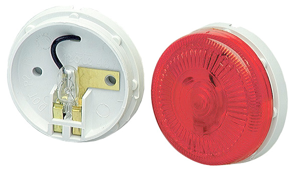 Grote Industries - 45412 – 2 1/2″ Surface-Mount Single-Bulb Clearance Marker Light, Red