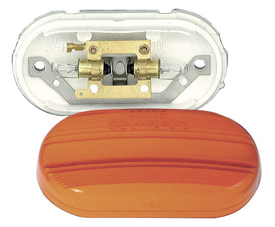 Grote Industries - 45433 – Two-Bulb No-Splice Clearance Marker Light, Yellow