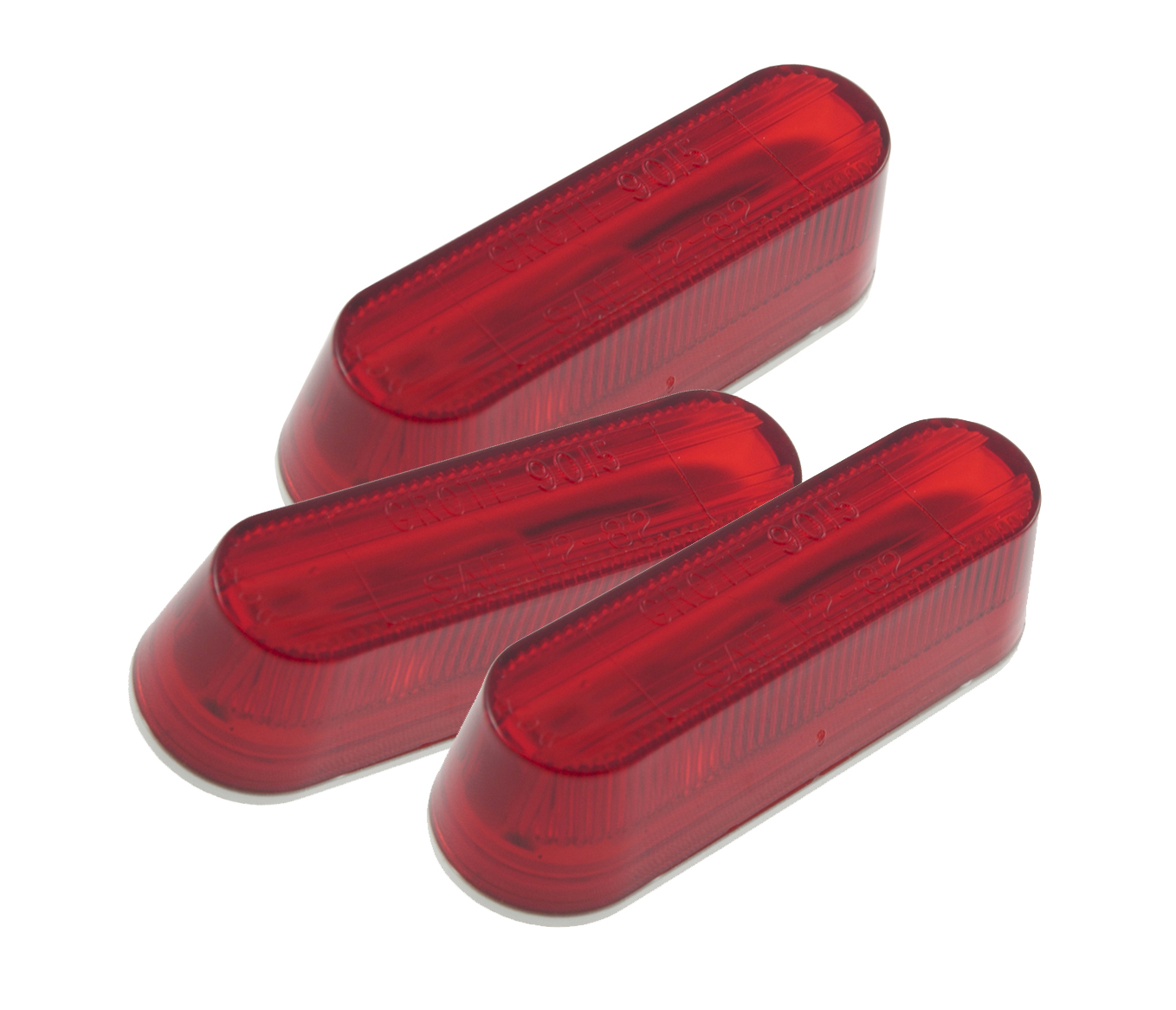 Grote Industries - 45672-3 – Thin-Line Single-Bulb Clearance Marker Light, w/ Ground Wire, Red, Bulk Pack