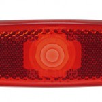 low profile clearance marker light reflector red