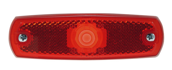 Grote Industries - 45712-3 – Low-Profile Clearance Marker Light, Built-in Reflector, w/out Bezel, Red, Bulk Pack