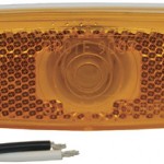 low profile clearance marker light reflector yellow