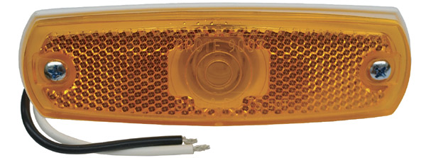 Grote Industries - 45713 – Low-Profile Clearance Marker Light, Built-in Reflector, w/out Bezel, Yellow