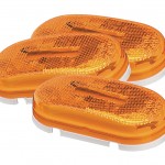 two bulb oval pigtail type clearance marker light bulk reflector yellow