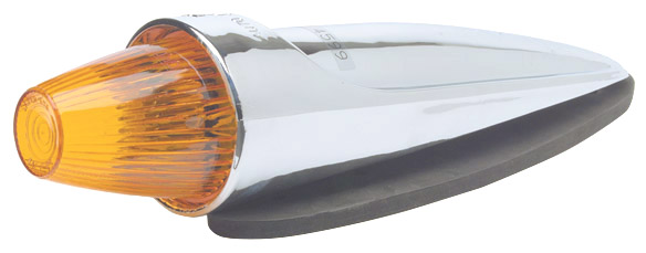 Grote Industries - 45993 – Shock-Resistant Torpedo-Style Cab Marker Light, Yellow