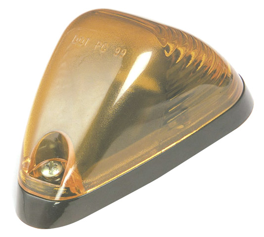 Grote Industries - 46003 – Low-Profile Aerodynamic Cab Marker Light, PC/P2 Rated 12V, Yellow