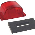 Small Square PC-Rated Clearance Marker Light, Red