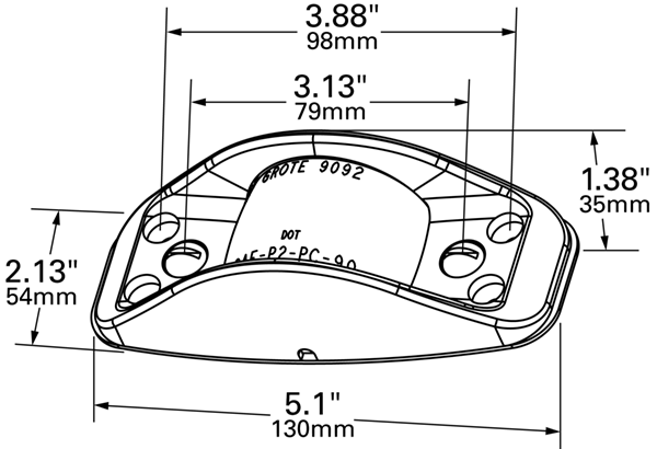 Grote Industries - 46293 – Die-Cast, Aluminum Clearance Marker Light, Rear Socket, Yellow