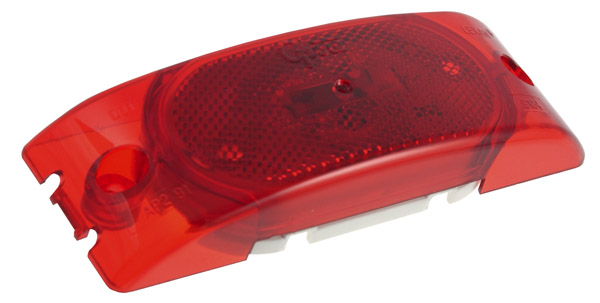 Grote Industries - 46302 – Two-Bulb Turtleback® Clearance Marker Light, Built-in Reflector, Red