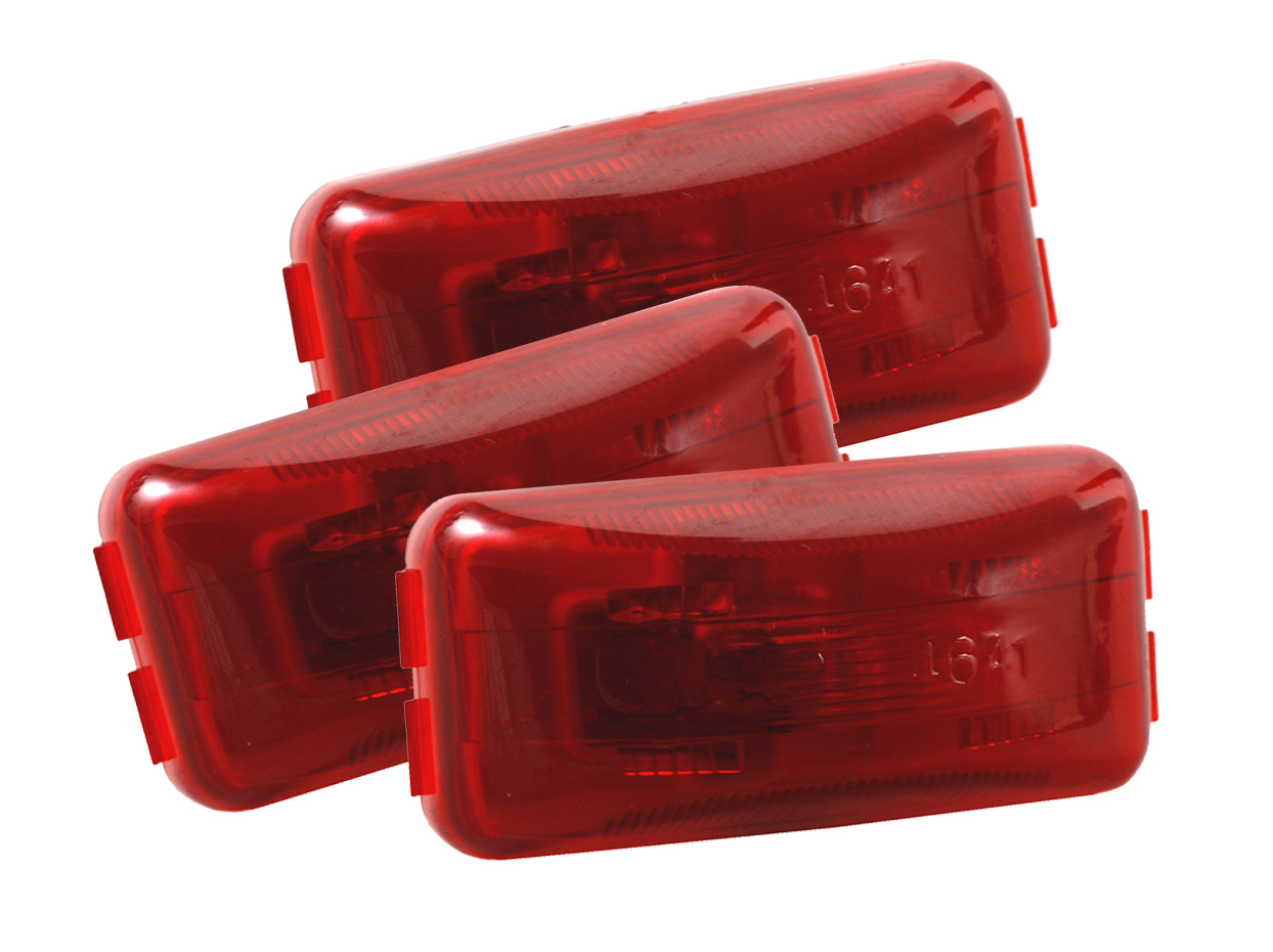 Grote Industries - 46412-3 – 3″ Clearance Marker Lights, 12V, Red, Bulk Pack