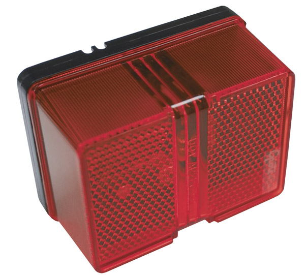 Grote Industries - 46442-5 – Large Square Clearance Marker Light, Red, Retail Pack
