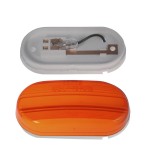 single bulb oval clearance marker light optic yellow