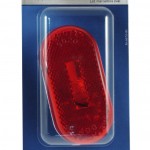 single bulb oval clearance marker light reflector red retail