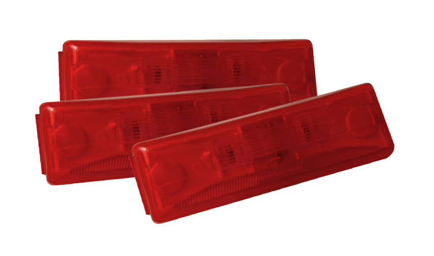 Grote Industries - 46742-3 – Clearance Marker Lights, Red, Bulk Pack
