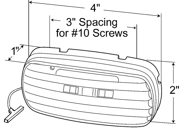 Grote Industries - 46772 – Fruehauf Special Clearance Marker Light, Red