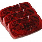 two bulb square corner clearance marker light bulk red duramold